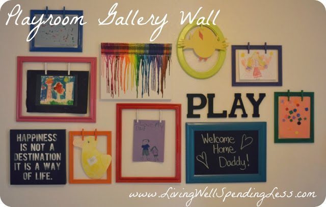Kids' playroom wall art gallery