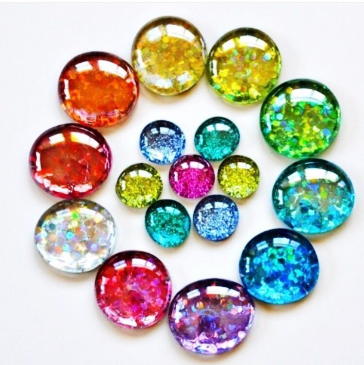 DIY Glitter Gems & Magnets