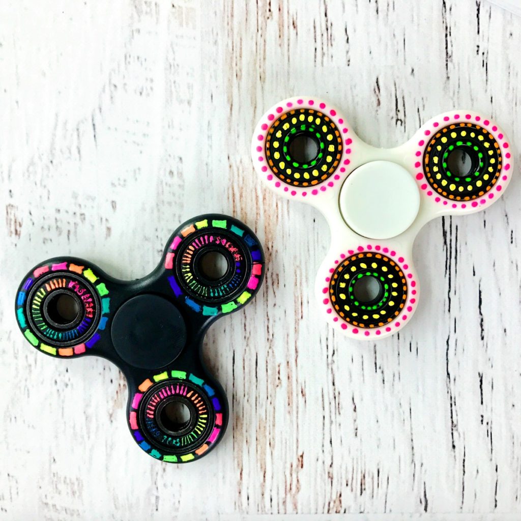 DIY Colorful Fidget Spinners