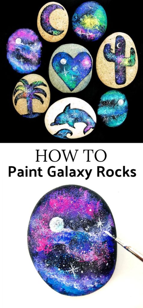 How to make galaxy painted rocks