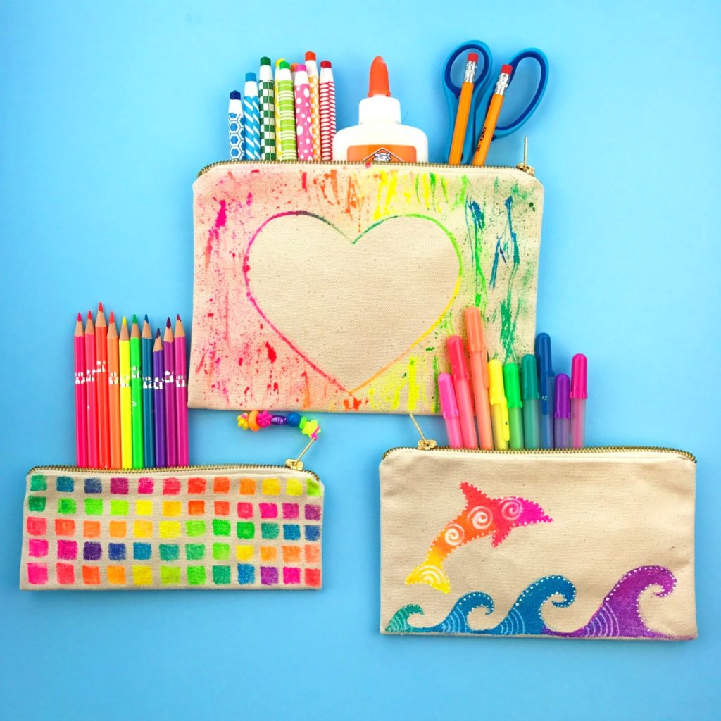 DIY Pen & Pencil Pouches Canvas Bags