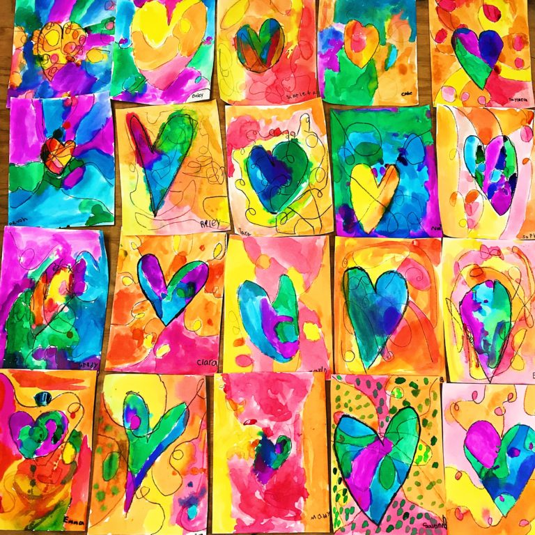 Kids Heart Art Project