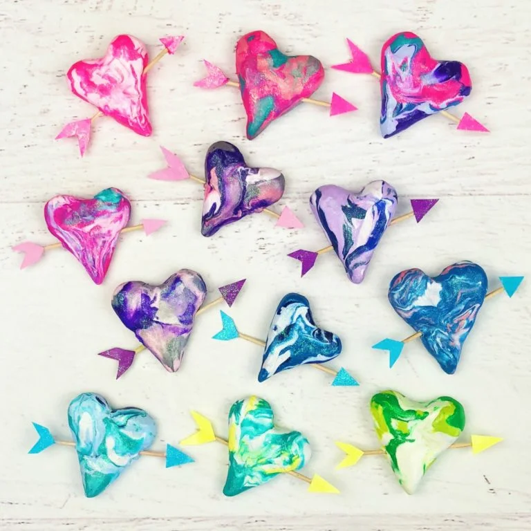 Valentine’s Day Craft – Polymer Clay Hearts