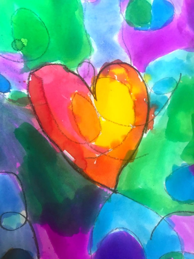 Heart Art Liquid Watercolors