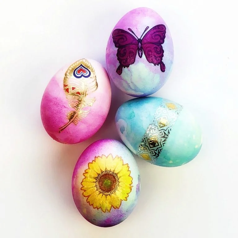 Temporary Tattoo Easter eggs craft