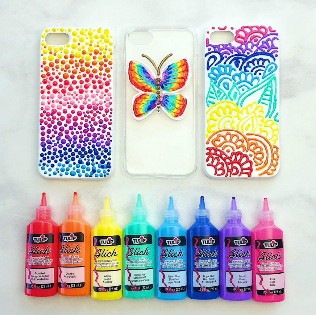DIY Puffy Paint Phone Cases