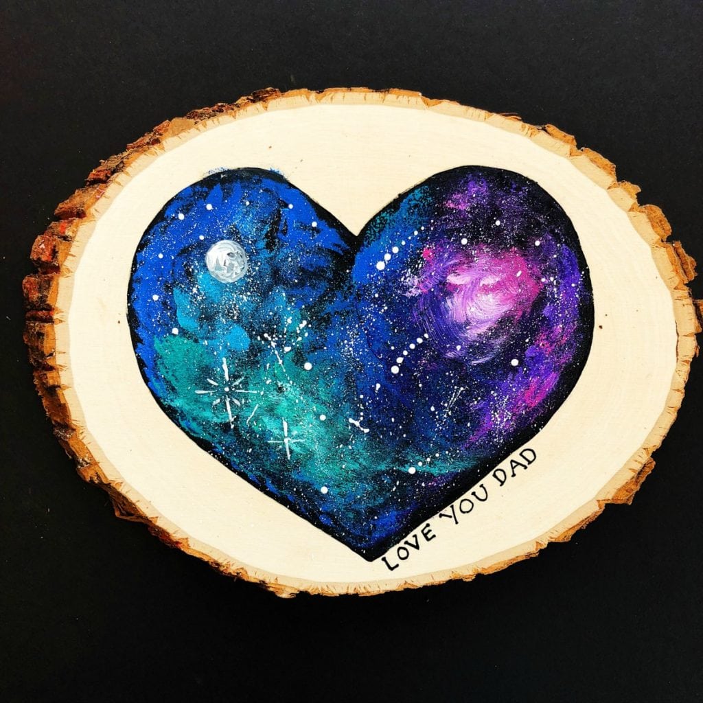 Handmade Father's Day Gift Galaxy Painting Art