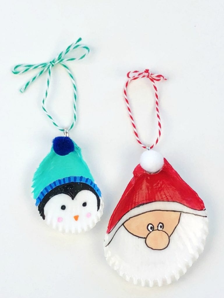 Completed hanging Santa and Penguin