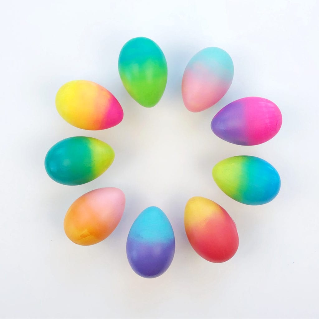 Painted Gradient Easter eggs 