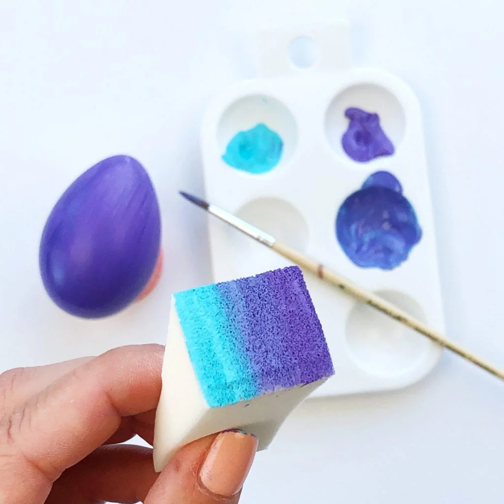 Painted Gradient Easter eggs