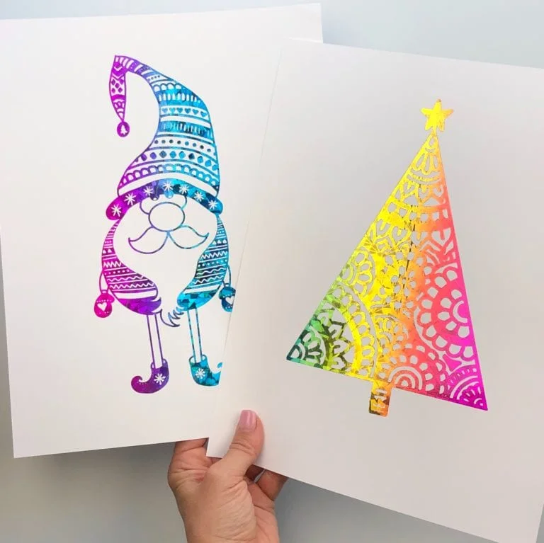 How to Make Christmas Foil Art