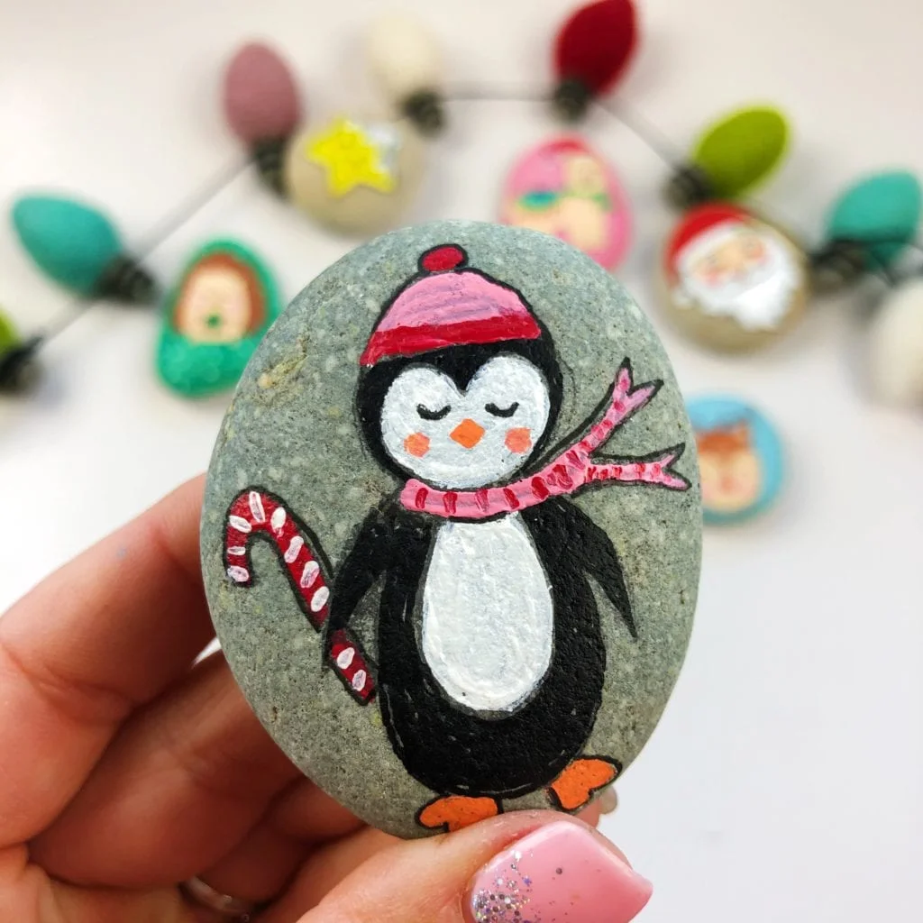 Penguin Painted Rock