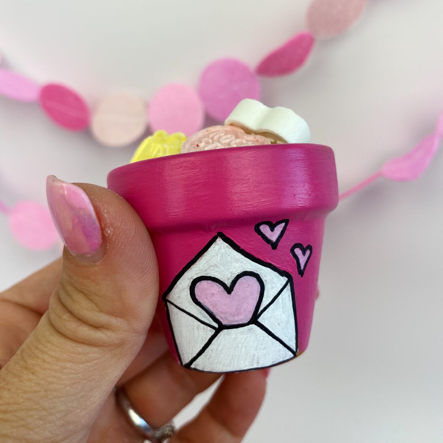 Homemade Valentine's Day Gift Flower Pots