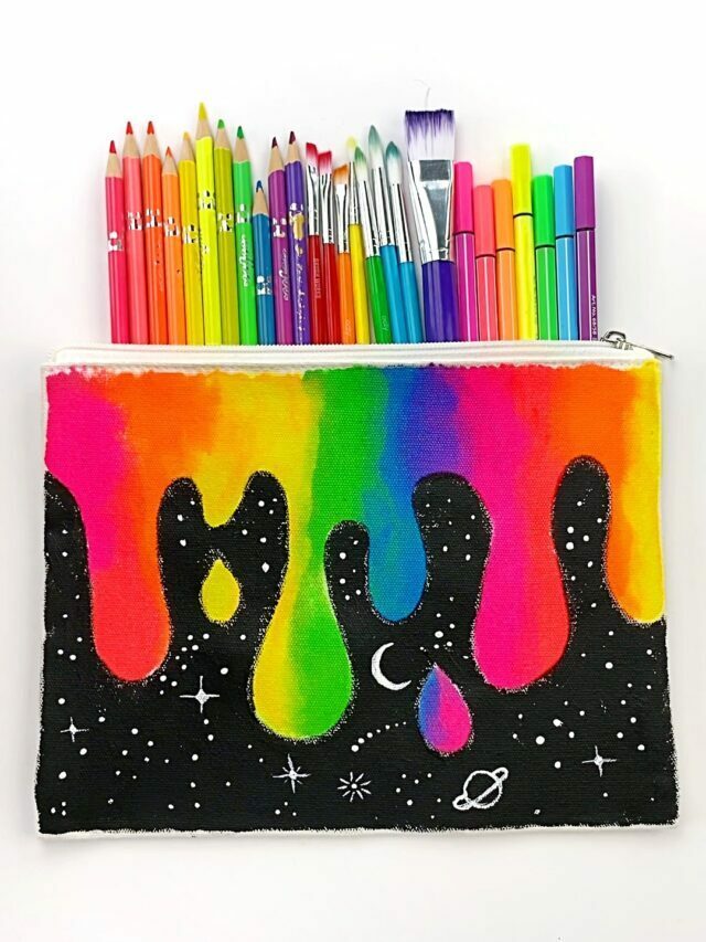 Galaxy Painted Pen Pouch