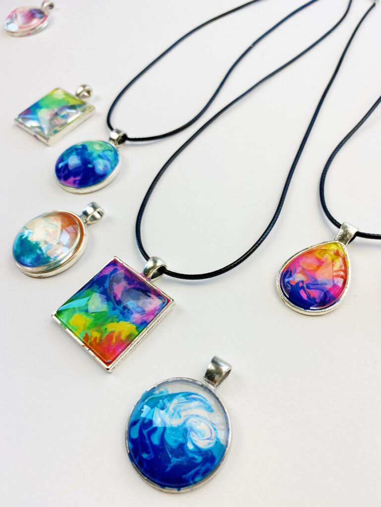 Melted Crayon Art Jewelry Turn crayons into jewelry