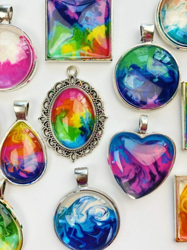 Melted Crayon Art Jewelry
