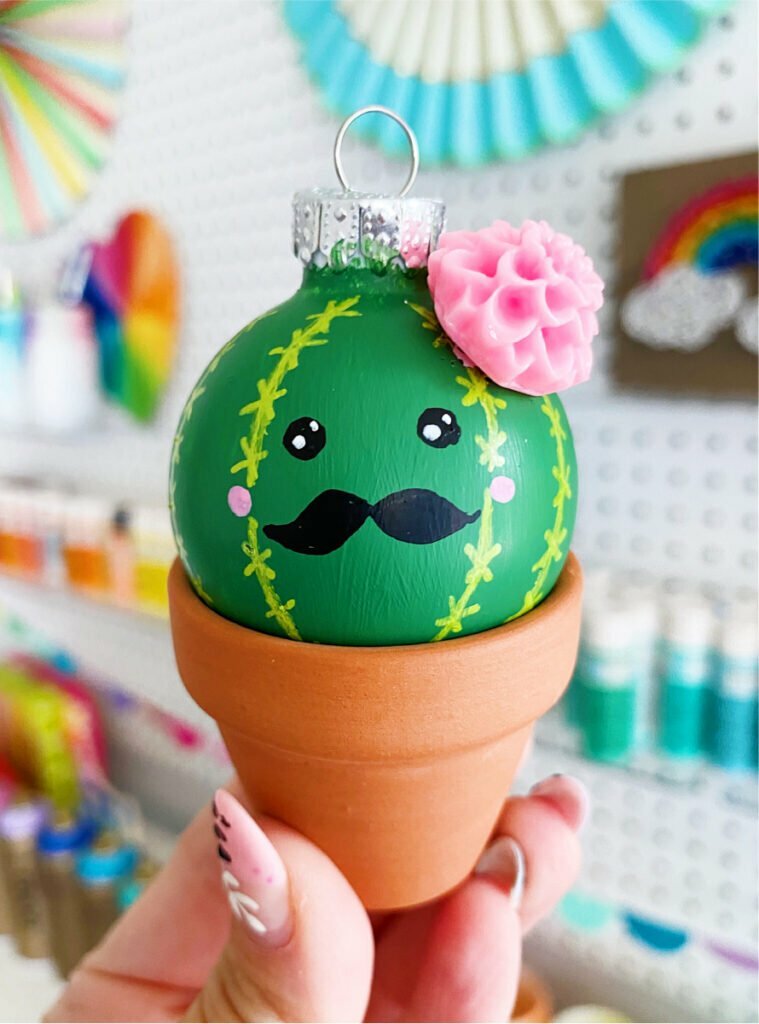 Cactus Ornament Craft for Christmas • Color Made Happy