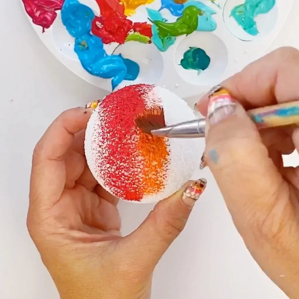 Adding paint to the ball