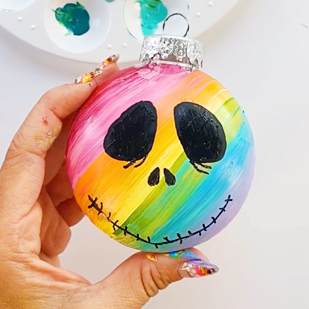 Completed Nightmare Before Christmas Ornament DIY