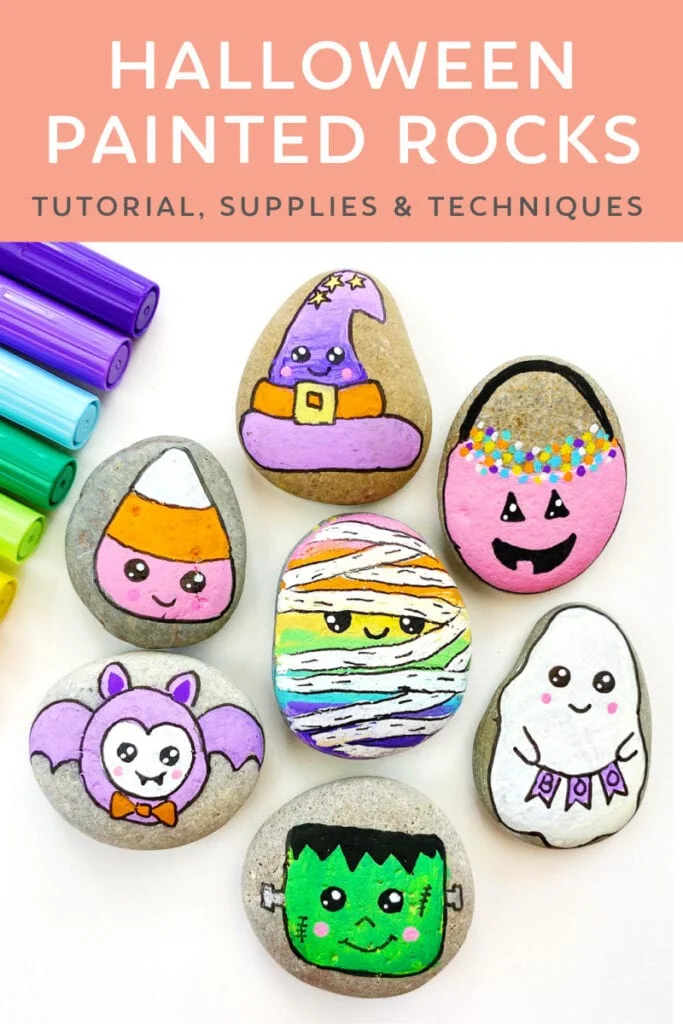 Halloween Painted Rocks Ideas and Tutorial