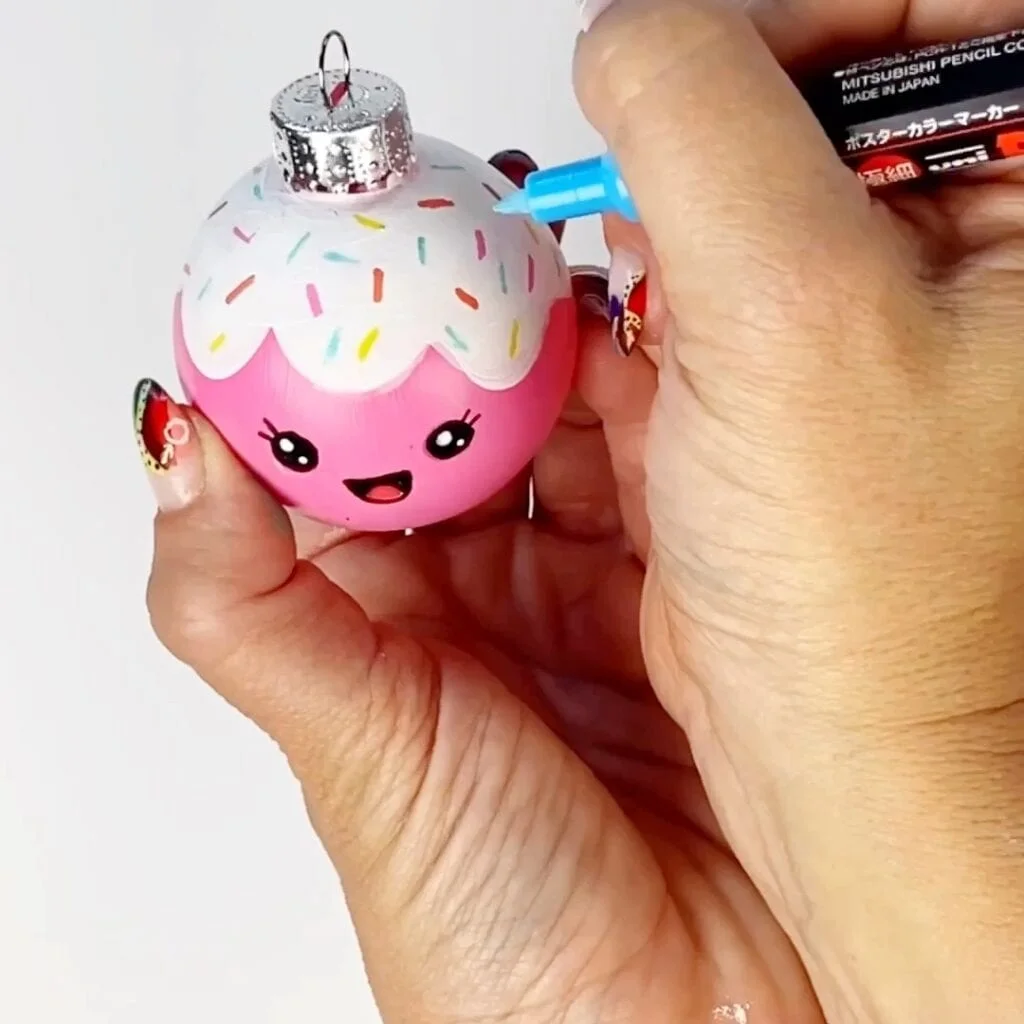 Adding sprinkles with a paint marker