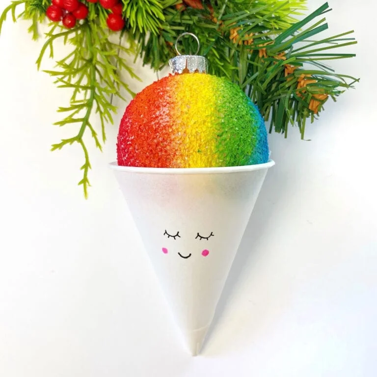 Snow Cone Ornament Christmas Craft