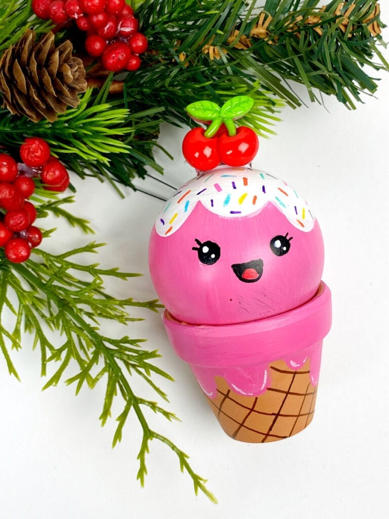 DIY Ice Cream Ornaments