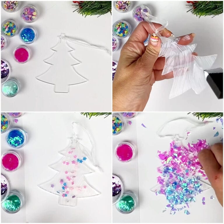 Easy Glitter Ornaments Christmas Craft