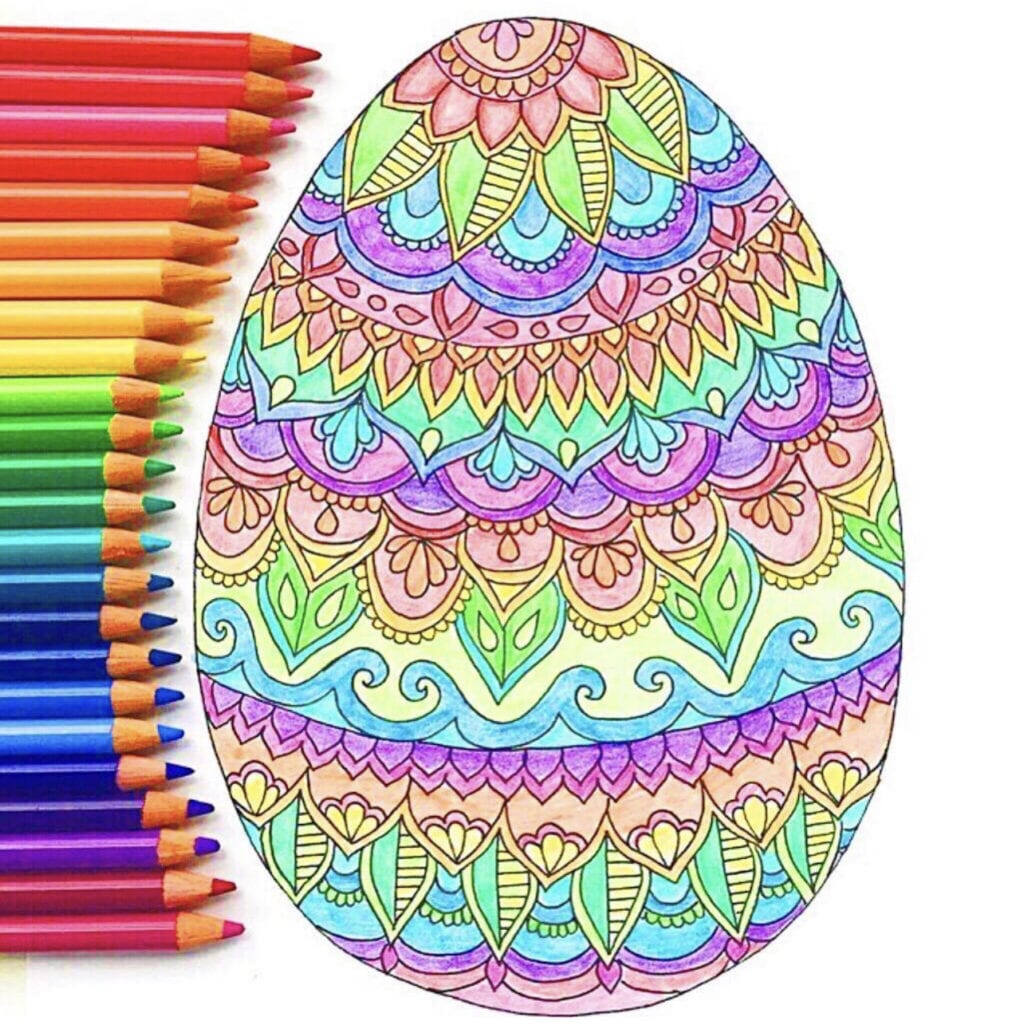 Easter Coloring Page   Free Easter Coloring Page • Color Made Happy