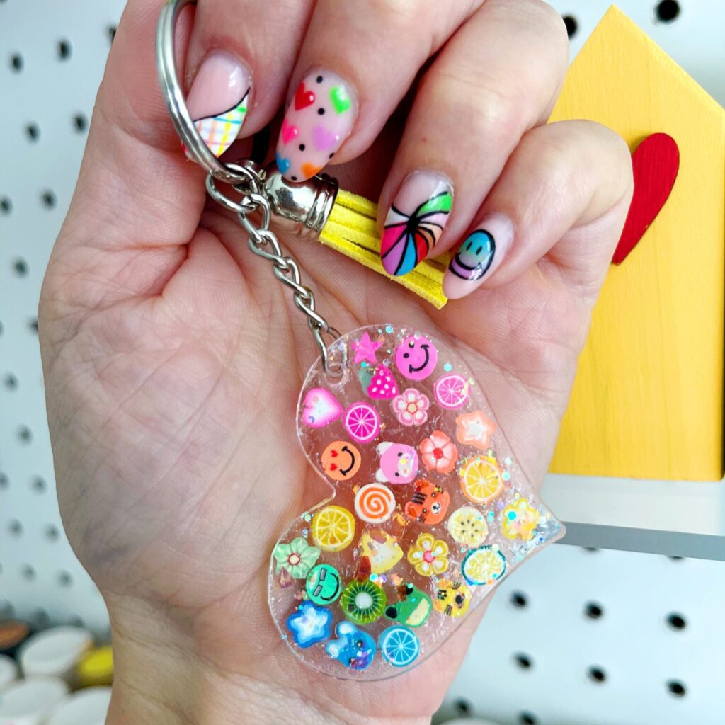 DIY Valentine craft keychain 