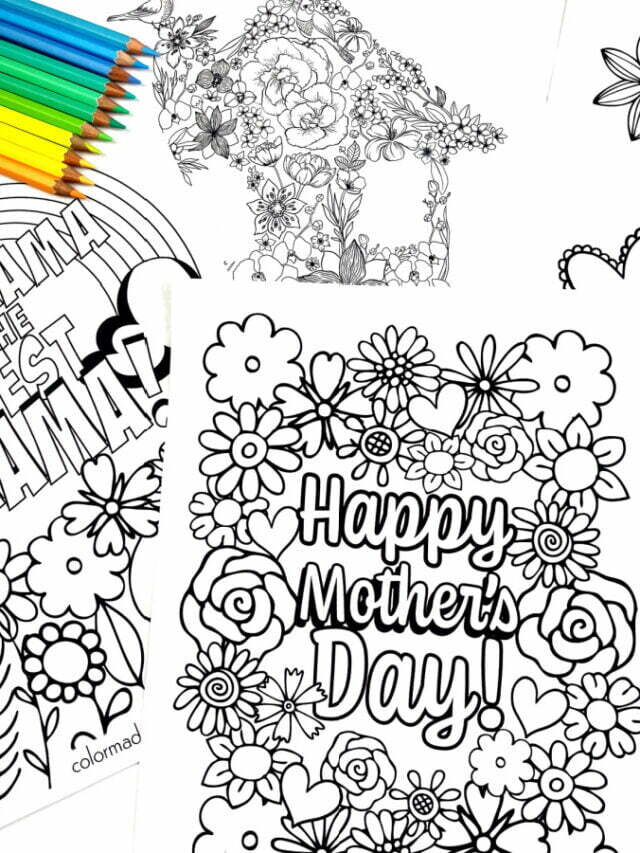 Free Printable Mother’s Day Coloring Pages for Kids and Adults
