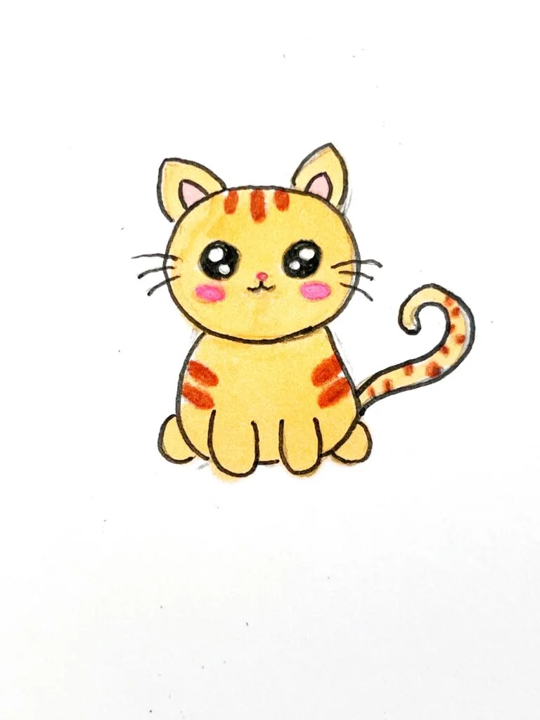 Cat Drawing for Kids - HelloArtsy