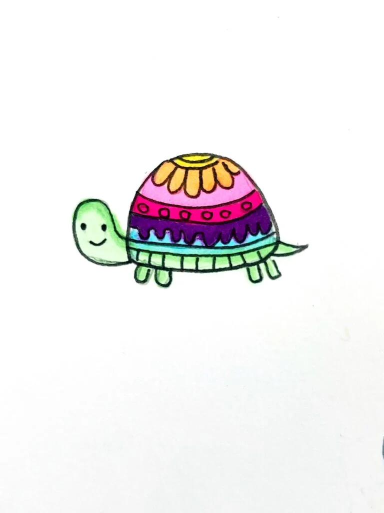 cute turtle drawing