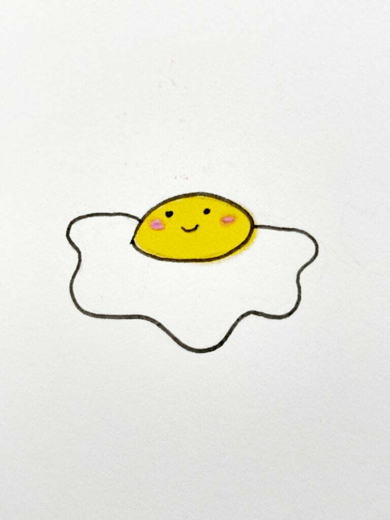 fried egg drawing