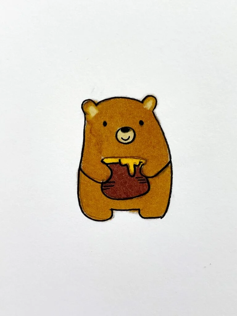 adorable bear drawing