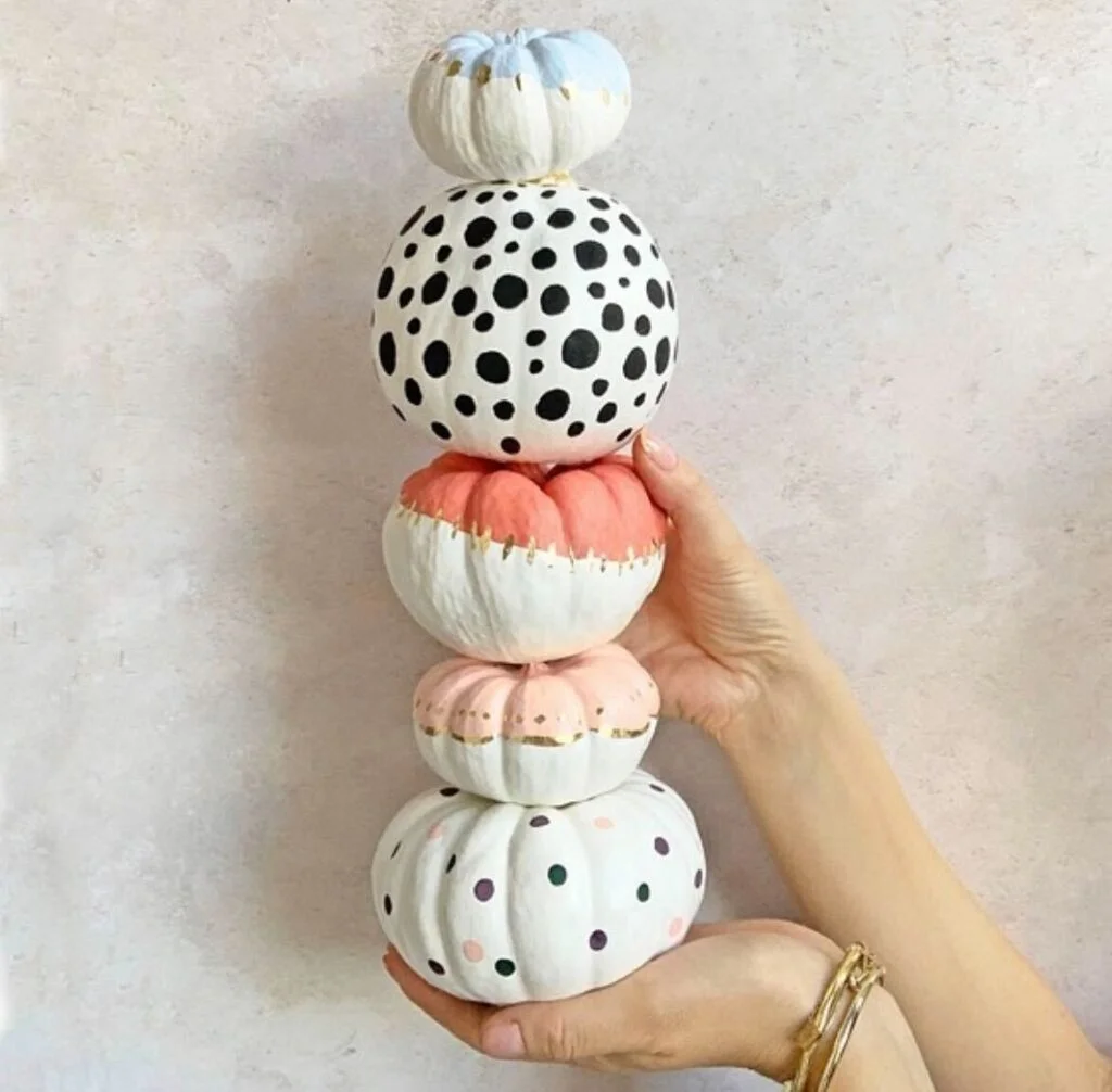 polka dot pumpkins