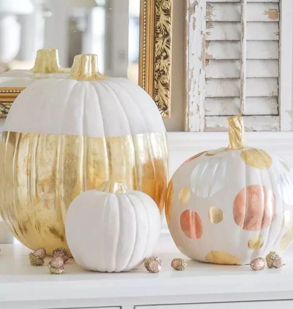 metallic pumpkins