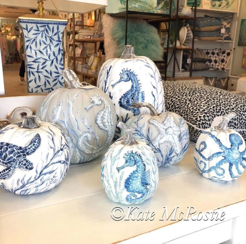 Coastal Painted Pumpkins