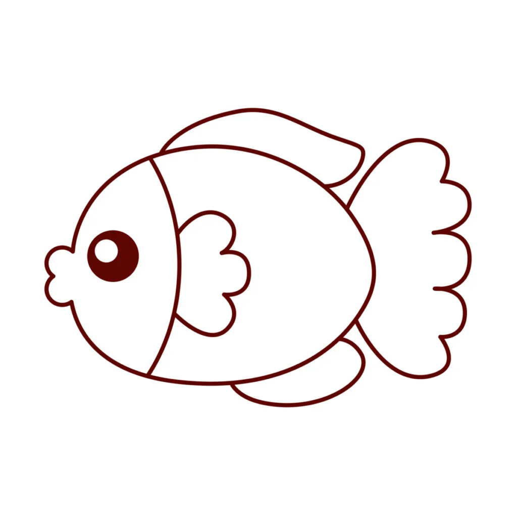 Fish drawing outline