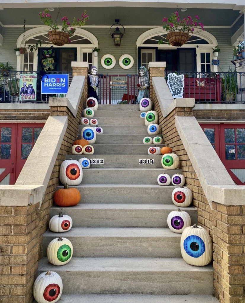 Monster eye pumpkins