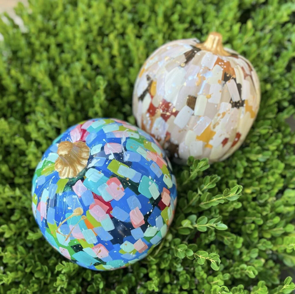 Abstract confetti pumpkins