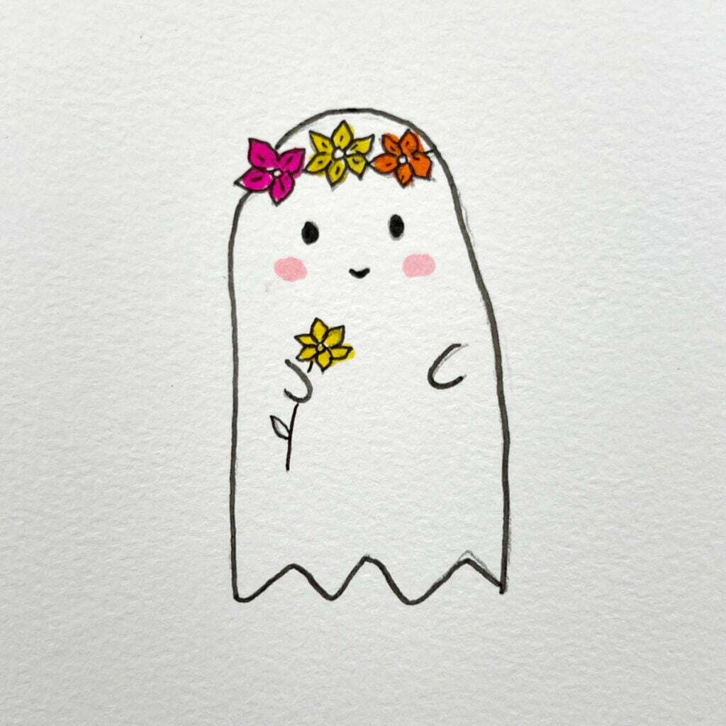 Ghost girl drawing
