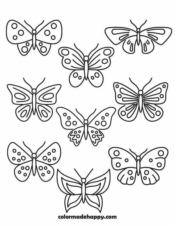 Printable Butterfly Outline Templates