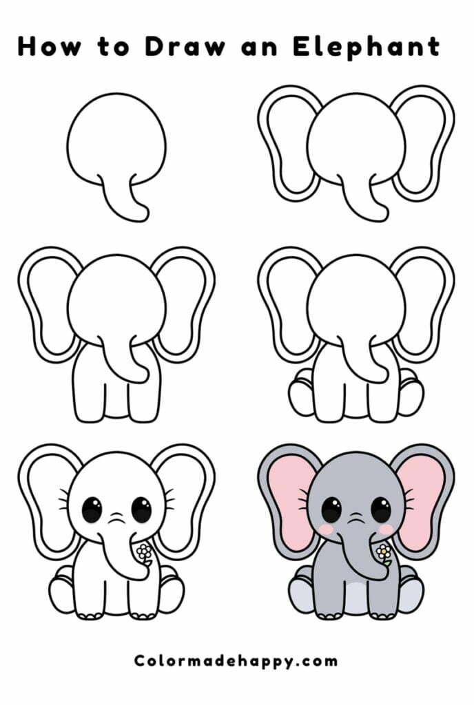 Easy elephant drawing 🐘😁😁😁 | By All About Art | Facebook-saigonsouth.com.vn