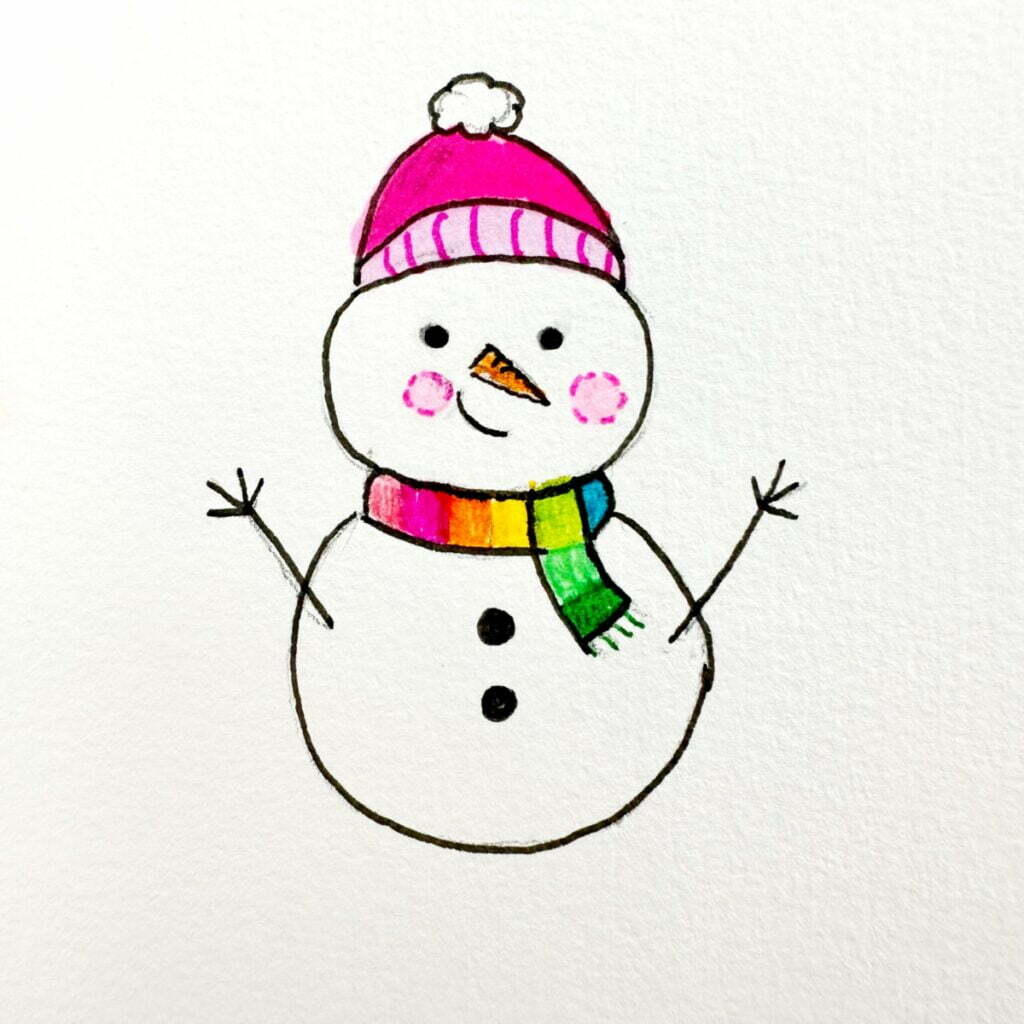 colorful Christmas snowman