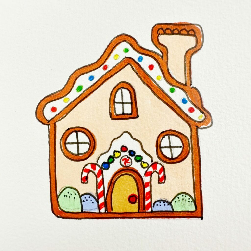 gingerbread house drawing