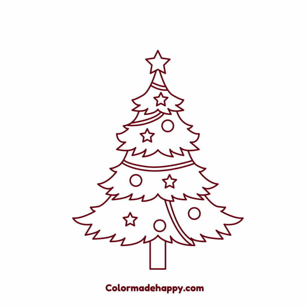 Christmas Tree Drawing Template | Primary Resource Australia-anthinhphatland.vn