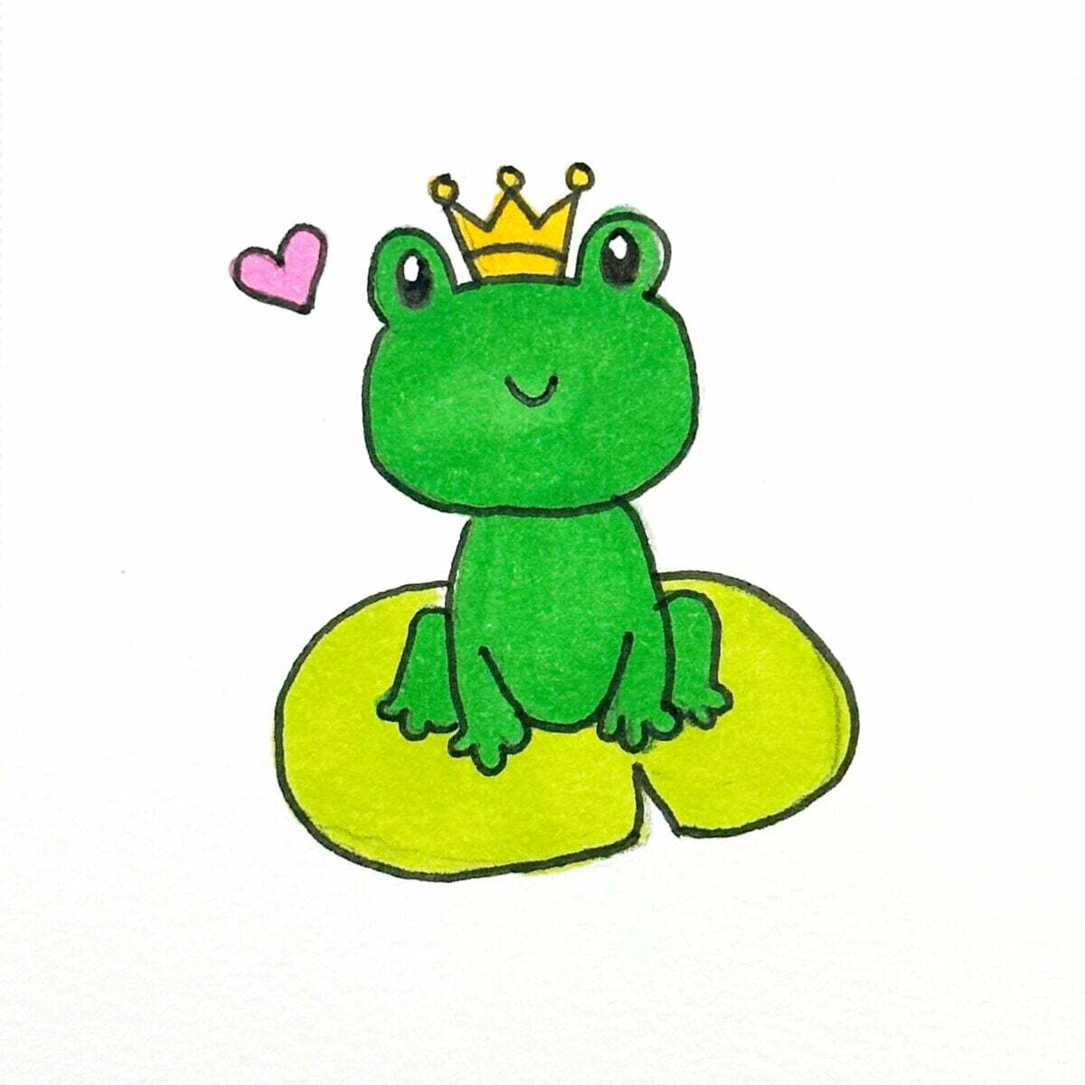 How to Draw a cute Frog | Draw cute animals, Easy Tutorial-saigonsouth.com.vn