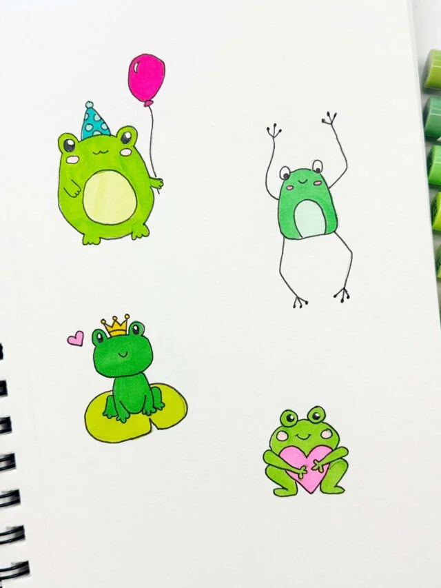 frog drawing ideas