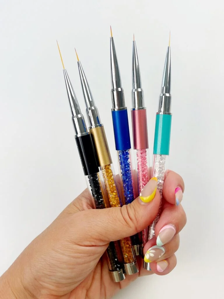 Assortment of nail art brushes